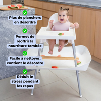 HopLa | Plateau Récupérateur pour Chaise Haute Bébé Anti-Dégâts (DME & Diversification) - vue 4