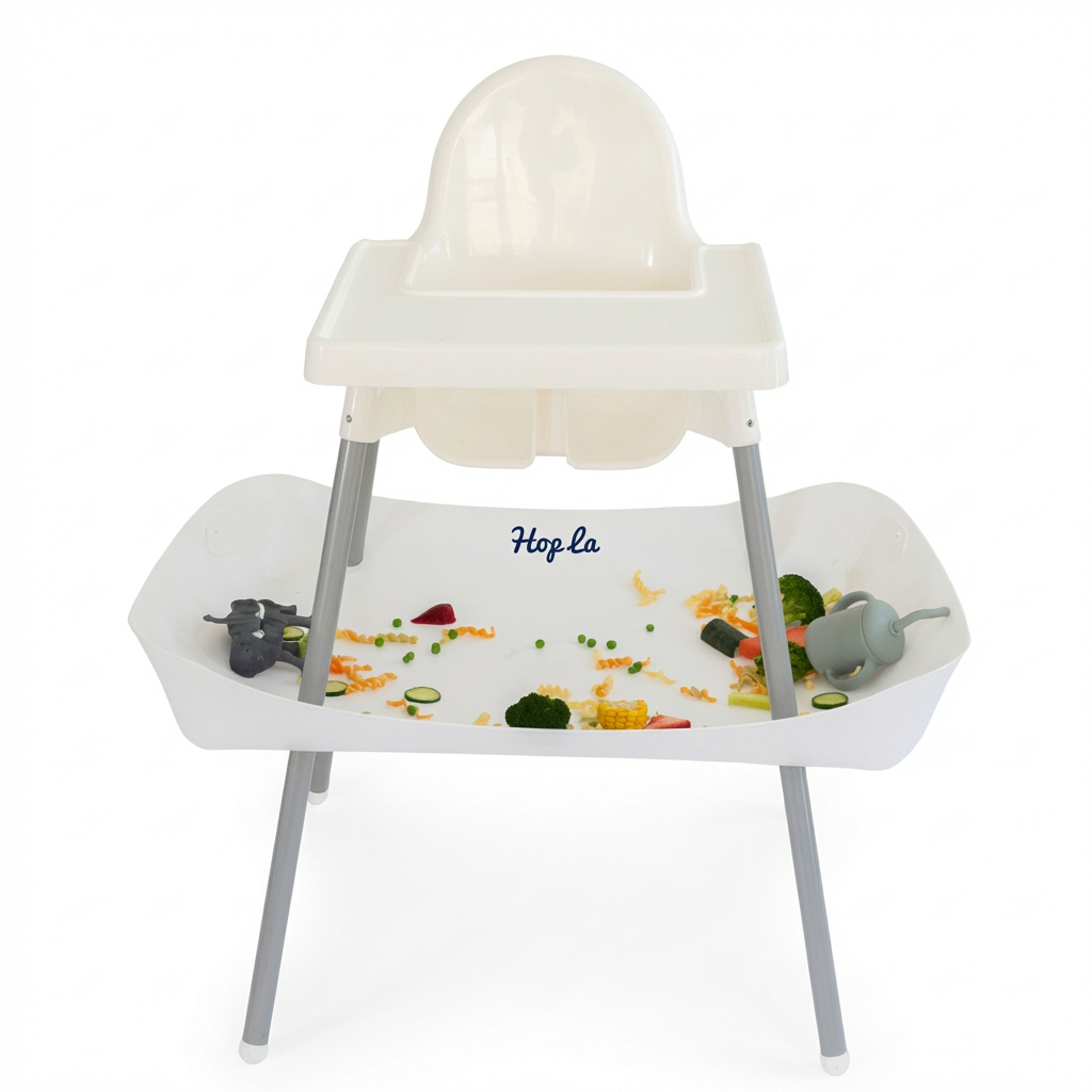HopLa | Plateau Récupérateur pour Chaise Haute Bébé Anti-Dégâts (DME & Diversification)
